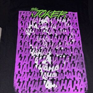 DC Batman Black Tee with Green and Purple Joker Design